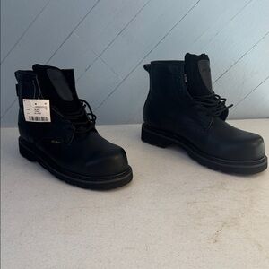 Ad Tec Men' Safety Steel Toe Boots Black ASTM F 2413-05 M/I/75/C/75 EN Size 12WW